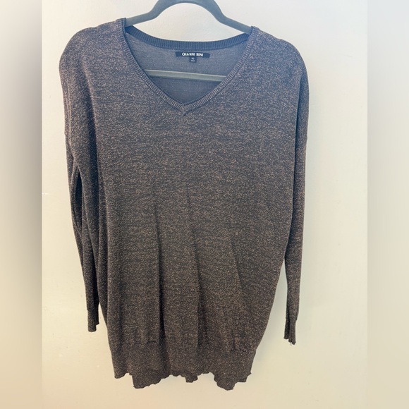 Gianni Bini Charcoal Sweater with Copper Accent Size XS - Picture 1 of 4